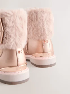Baker by Ted Baker Rose - Bottes poignets en fausse fourrure avec nœud pour fille Online