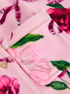 Baker by Ted Baker Rose - Ensemble Pyjamas Polaires Fleuris 2 Pièces New