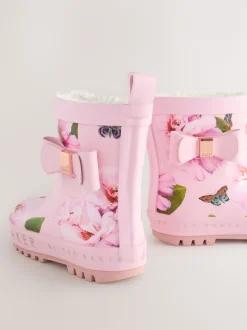 Baker by Ted Baker Rose - Bottes de bien-être doublées en fausse fourrure avec nœud pour fille Outlet