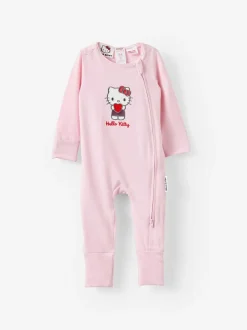 Cotton On Rose - Barboteuse zippée Hello Kitty à manches longues Hot