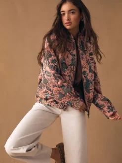 Next Rose - Blouson bomber en jacquard fleuri Discount
