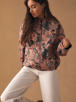 Next Rose - Blouson bomber en jacquard fleuri Discount
