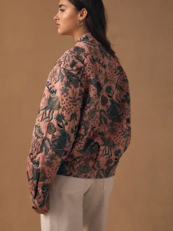 Next Rose - Blouson bomber en jacquard fleuri Discount
