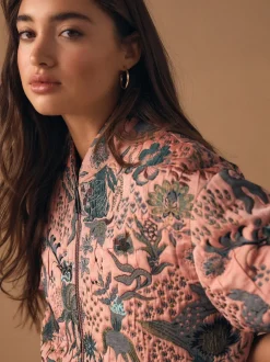 Next Rose - Blouson bomber en jacquard fleuri Discount