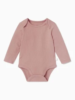 Mori Rose - Body côtelé extensible à manches longues et encolure Sale