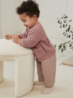 Next Rose - Cardigan bébé en tricot brodé d'un slogan au dos (0mths-2yrs) Online