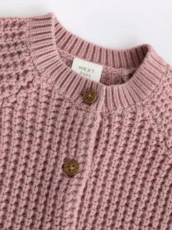 Next Rose - Cardigan bébé en tricot brodé d'un slogan au dos (0mths-2yrs) Online