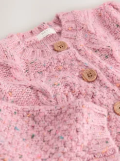 Next Rose - Cardigan en maille épaisse Bobble (3mths-10yrs) Online