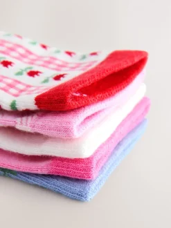 Next Rose - Chaussettes de cheville Cotton Rich Cherry 5 Lot Discount