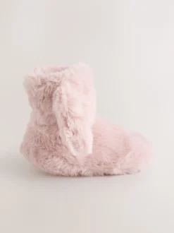 Next Rose - Chaussons bottes en fausse fourrure lapin Clearance