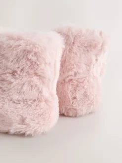 Next Rose - Chaussons bottes en fausse fourrure lapin Clearance