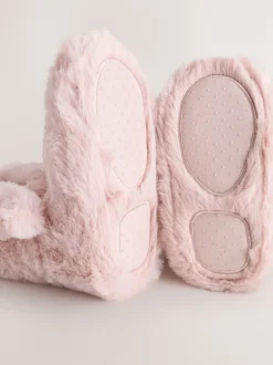Next Rose - Chaussons bottes en fausse fourrure lapin Clearance