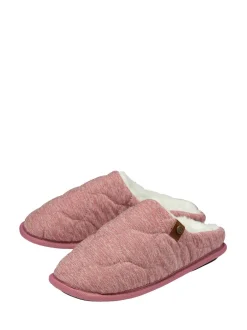 Dunlop Rose - Chaussons mules matelassés à bout fermé femme Discount