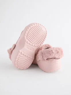 Next Rose - Chaussons sabots doublés de fausse fourrure New