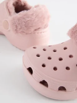 Next Rose - Chaussons sabots doublés de fausse fourrure New