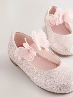 Next Rose - Chaussures grande occasion à bretelles papillon pailletées Clearance