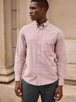 Next - Chemise Oxford douce à manches longues Rose Outlet