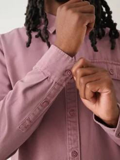 Next Rose - Chemise Oxford teintée en pièce à manches longues Clearance