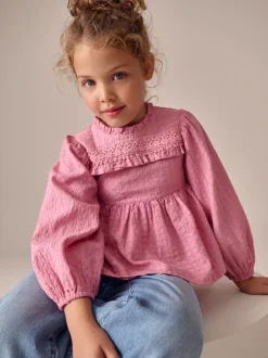 Next Rose - Chemisier à volants à manches longues (3-16ans) Hot