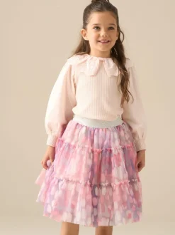 Angel & Rocket Rose - Chemisier Elise à manches longues avec col à nœud Outlet