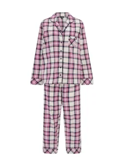 Pour Moi Rose - Coffret cadeau pyjama en coton brossé à carreaux confortables Discount