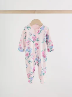 Next Rose - Combinaison de nuit zippée pour bébé 3 Pack (0-2ans) New