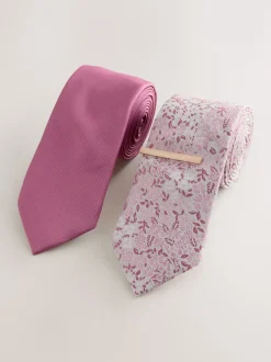 Next Rose - Cravates 2 Lot New