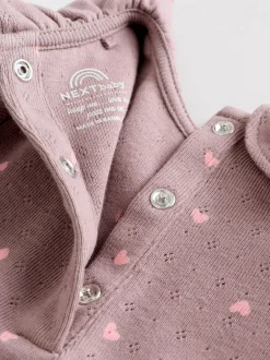 Next Rose / Crème / Marron Ditsy - Body à volants et manches longues bébé Lot de 4 (0mois2ans) Best