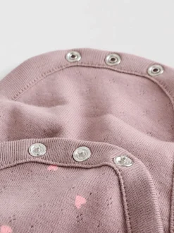 Next Rose / Crème / Marron Ditsy - Body à volants et manches longues bébé Lot de 4 (0mois2ans) Best