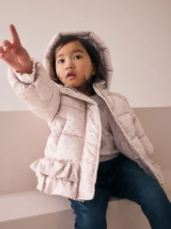 Next Rose - Doudoune Résistant à la douche avec ourlet à volants (3mois-7ans) Discount