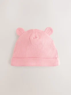 Next Rose - Ensemble 4 pièces bonnets et bavoirs bébé (0-18mois)