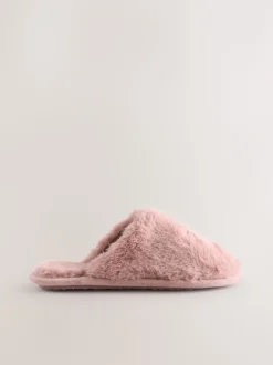 Next Rose - Faux Fur Mule Slippers Sale