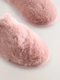 Next Rose - Faux Fur Mule Slippers Sale