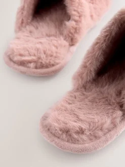 Next Rose - Faux Fur Mule Slippers Sale