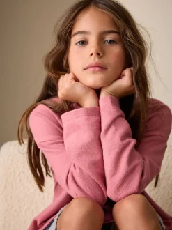 Next Rose - Haut texturé à manches longues (3-16ans) Hot