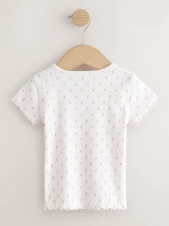 Next Rose - Hauts côtelés à manches courtes Lot 5 (3mois7ans) Online