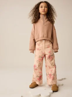 Next Rose - Jean Jambe large Fleuri Imprimé (3-16ans) New