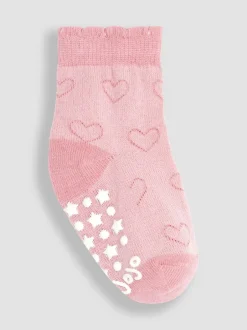 Jojo Maman Bébé Rose - 3{Paquet de chaussettes Cœur New