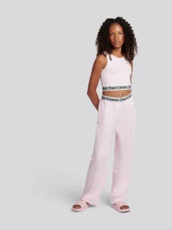 Juicy Couture Rose - élastique Lounge Manches courtes Raccourci Gilet et Pyjamas Ample Outlet