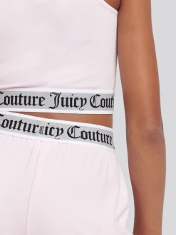 Juicy Couture Rose - élastique Lounge Manches courtes Raccourci Gilet et Pyjamas Ample Outlet
