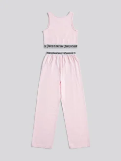Juicy Couture Rose - élastique Lounge Manches courtes Raccourci Gilet et Pyjamas Ample Outlet