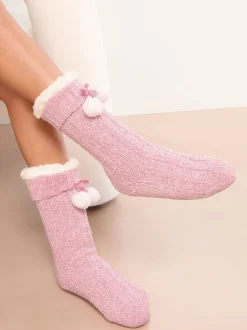 Lipsy Rose - Chaussons Chaussettes douillettes en chenille Outlet