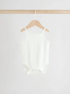 Next Rose - Lot de 5 bodys débardeurs en maille pointelle pour bébé Outlet
