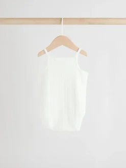 Next Rose - Lot de 5 bodys débardeurs en maille pointelle pour bébé Outlet