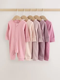 Next Rose - Lot de 5 dors-bien sans pieds zippés pour bébé (0mois3ans) New