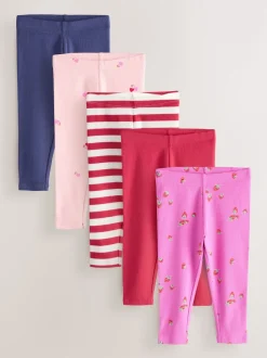 Next Rose - Lot de 5 leggings côtelés (3mois-7ans) Best