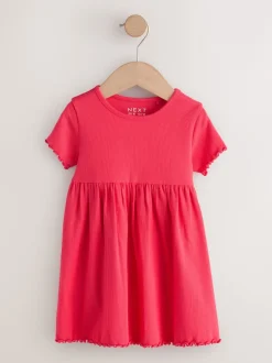 Next Rose - Lot de 2 robes côtelées à manches courtes (3mois7ans) Outlet