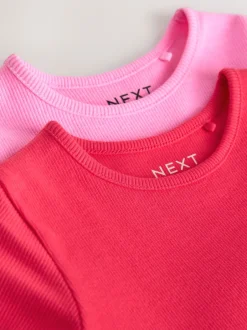Next Rose - Lot de 2 robes côtelées à manches courtes (3mois7ans) Outlet