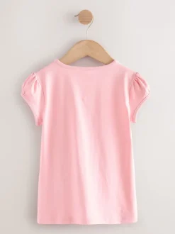 Next - Lot de 2 t-shirts à manches bouffantes (3-16ans) Rose Outlet