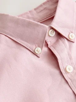 Next - Manches courtes Coton riche Oxford Chemise (3-16ans) Rose Best